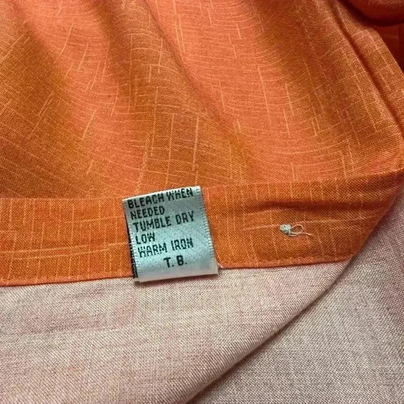 Pierre Cardin Orange Floral Button Down Shirt - Picture 5 of 5